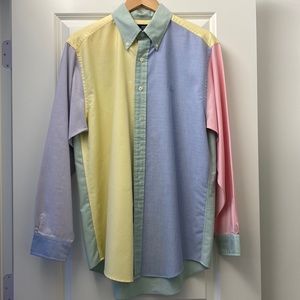Brooks Brothers color block button up shirt